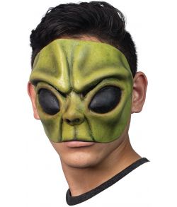 Grøn alien halvmaske.