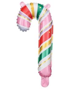 Candy cane folieballoner, 5 stk.