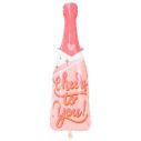 Festlig pink champagneflaske folieballon
