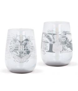Harry Potter glas med sølv motiv.