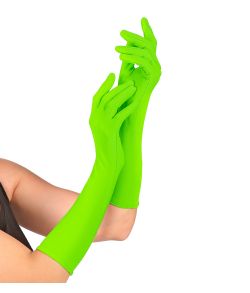 Flotte neongrønne lange handsker. 