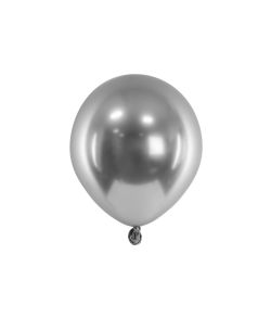 Mørk grå glossy ballon 50 stk