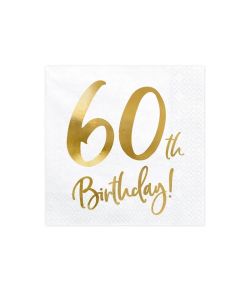 60 år fødselsdag servietter 