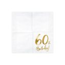 60 år fødselsdag servietter 