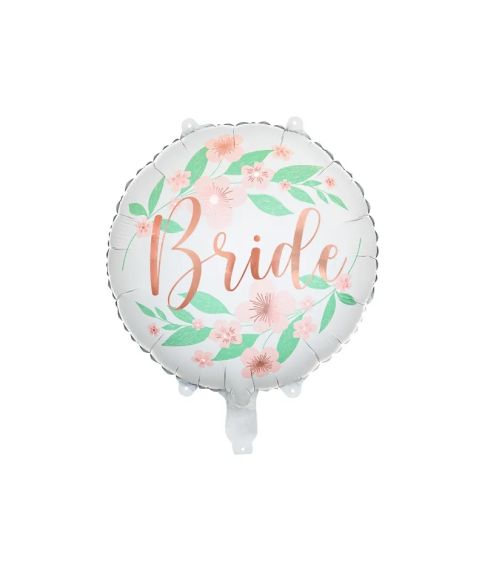 Flot Bride folieballon med blomster
