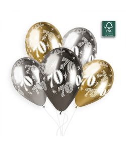 Flotte krom balloner til 70 års fødselsdag. 