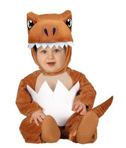Flot Baby T-rex kostume med jumpsuit. 