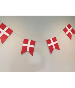 Billig Danmark guirlande med splitflag.
