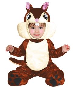 Sødt egern baby kostume til børn størrelse 12 - 24 mdr.