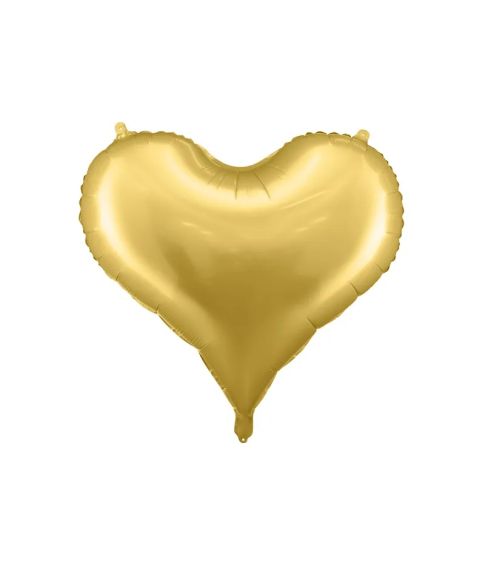 Flot stor guld hjerte folieballon