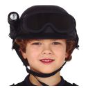 SWAT hjelm med brille og lygte.