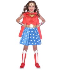 Sejt Wonder Woman kostume til børn. 