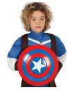 Skjold i plastik med stjerne til Captain America udklædningen.