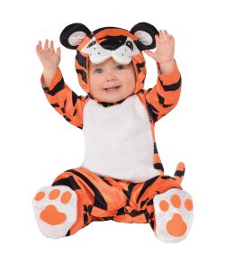 Blødt Lille tiger baby kostume str. 0 - 6 måneder.