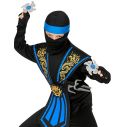 Sejt Blå ninja kostume med våben.