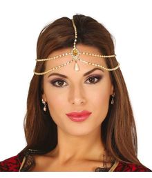 Flot Guld hovedsmykke med perle