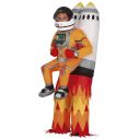 Oppusteligt astronaut kostume