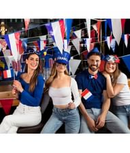 Festlig frankrig vimpelguirlande