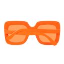 Flotte orange bling bling briller med sten.