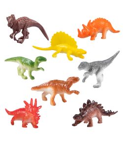 8 små dinosaurer figurer.