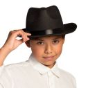 Flot sort gangster hat til børn.