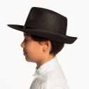 Flot sort gangster hat til børn.