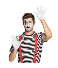 Hvide handsker XL
