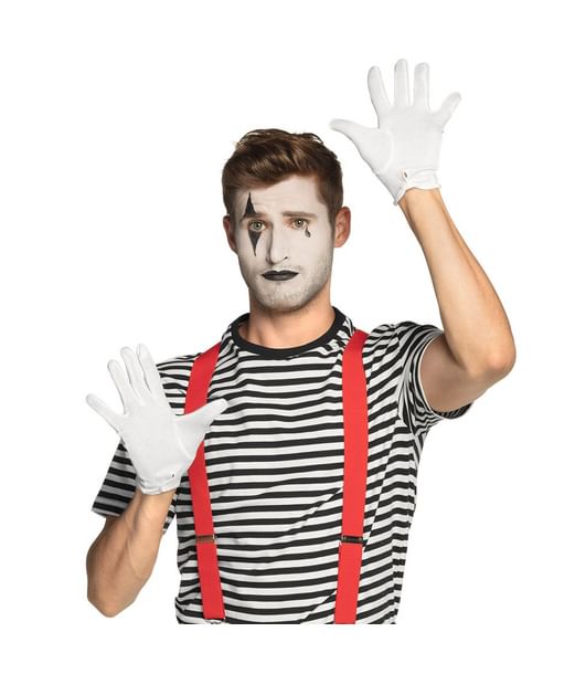 Hvide handsker XL
