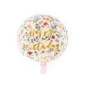 Folieballon Hap. birthday m blomster