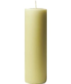 Lys Olivengrøn Sovie bloklys med hvid kerne
