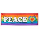 Flot Regnbue Peace banner.  74x220cm