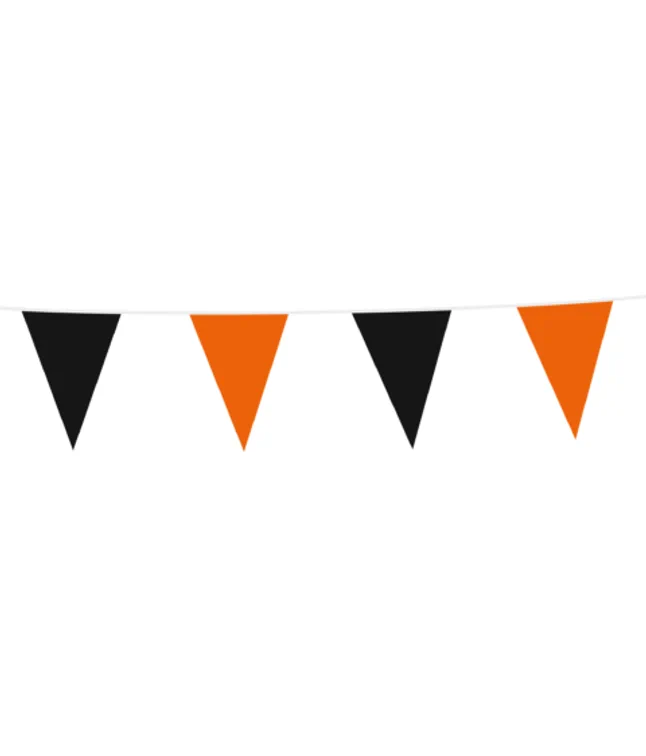 Flot Orange og sort vimpelguirlande