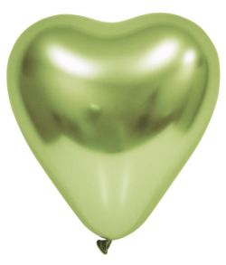 Flotte Mirror Hjerte lys grøn balloner
