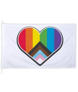 Flot LGBTQ+ hjerte flag.