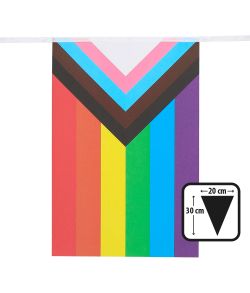Flot LGBTQ+ guirlande med papirflag.