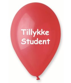 Ballon Tillykke Student rød