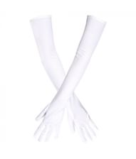 Lange hvide handsker