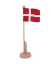 Dansk bordflag i stof.