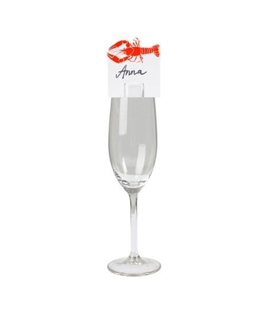 Krebsegilde bordkort til glas