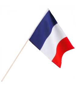 Fransk stof flag på træpind