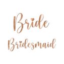 Glas stickers bride - bridesmaid
