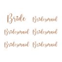 Glas stickers bride - bridesmaid