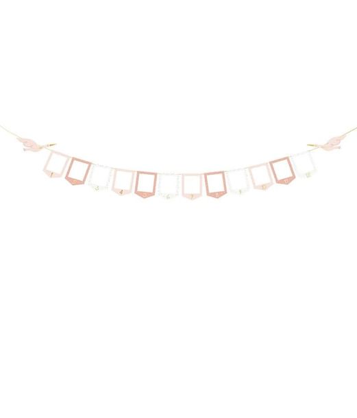 Foto ramme guirlande stork pink