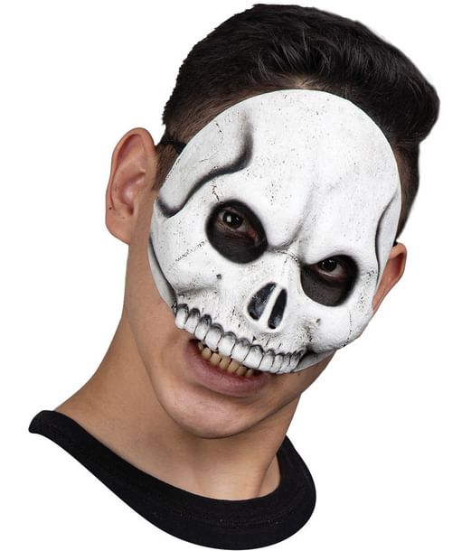 Mindful folder Precipice Køb kranie halvmaske i latex -Porto fra kun 29 kr - Fest & Farver