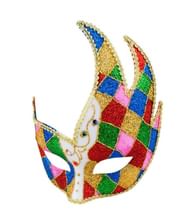 flot og farverig Venice Jester halvmaske