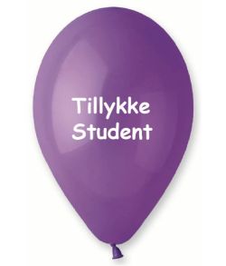 Ballon Tillykke Student lilla