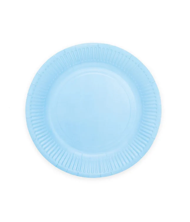 Lyseblå paptallerkner, 18cm 20 stk