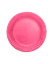Hot pink paptallerkner, 18cm 20 stk