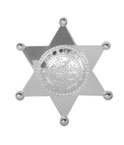 Sheriffstjerne sølv 7,5 cm