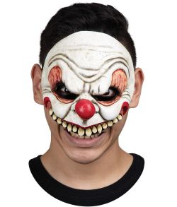 Creepy clown halvmaske 